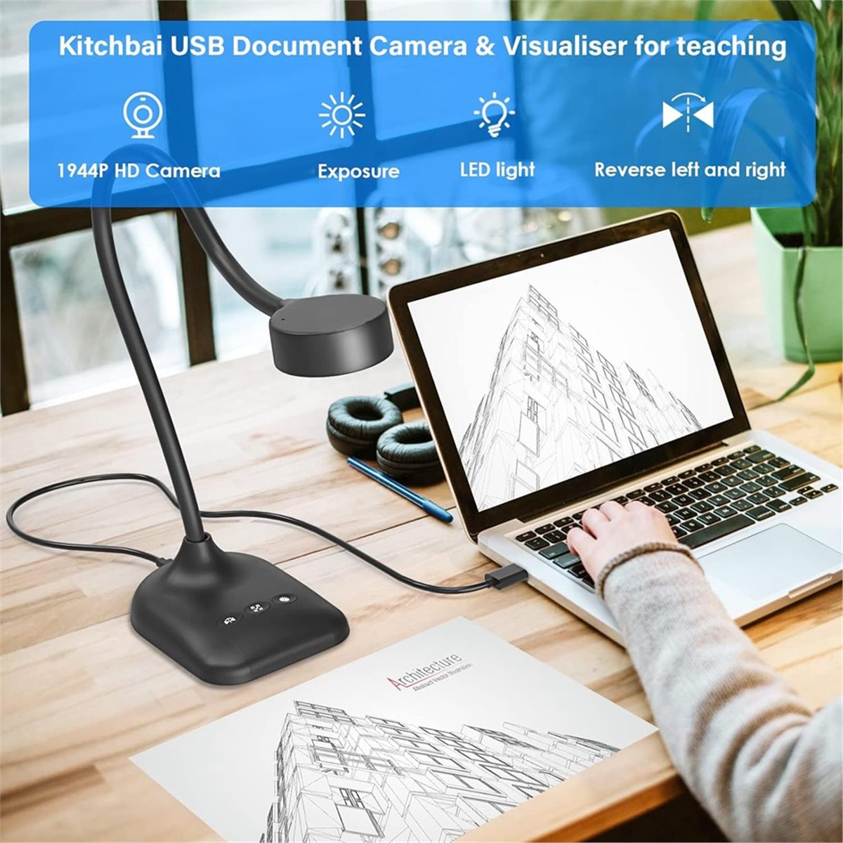Photography Lighting Learning - AU47-USB Document Camera, Document Webcam Camera