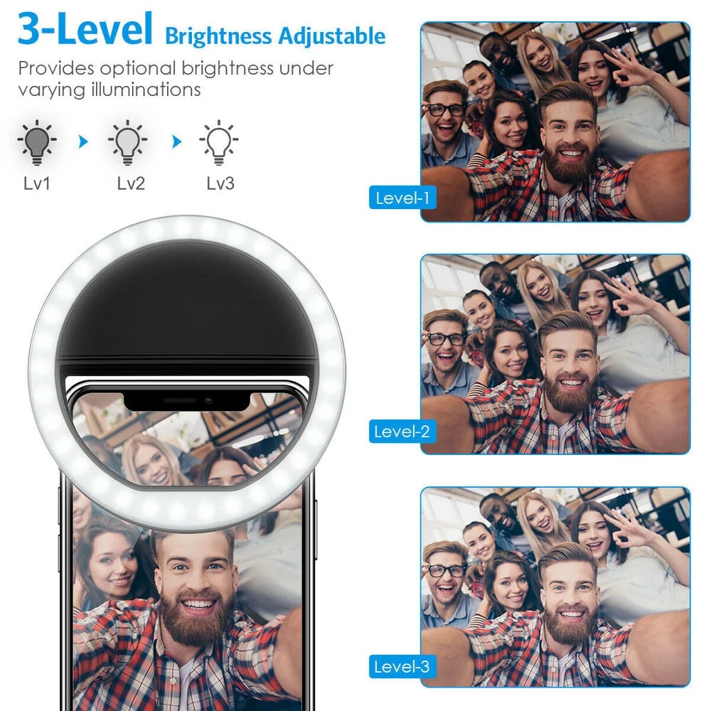 USB Rechargeable LED Selfie Ri - Photography Lighting And Background recension och pris