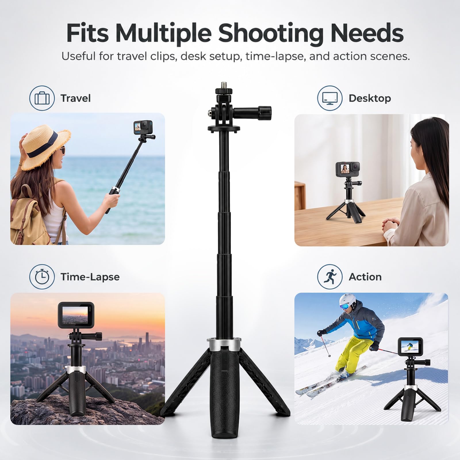 Mini Extendable Tripod Foldabl - Gopro Action Camera Hero 13 Black recension och pris