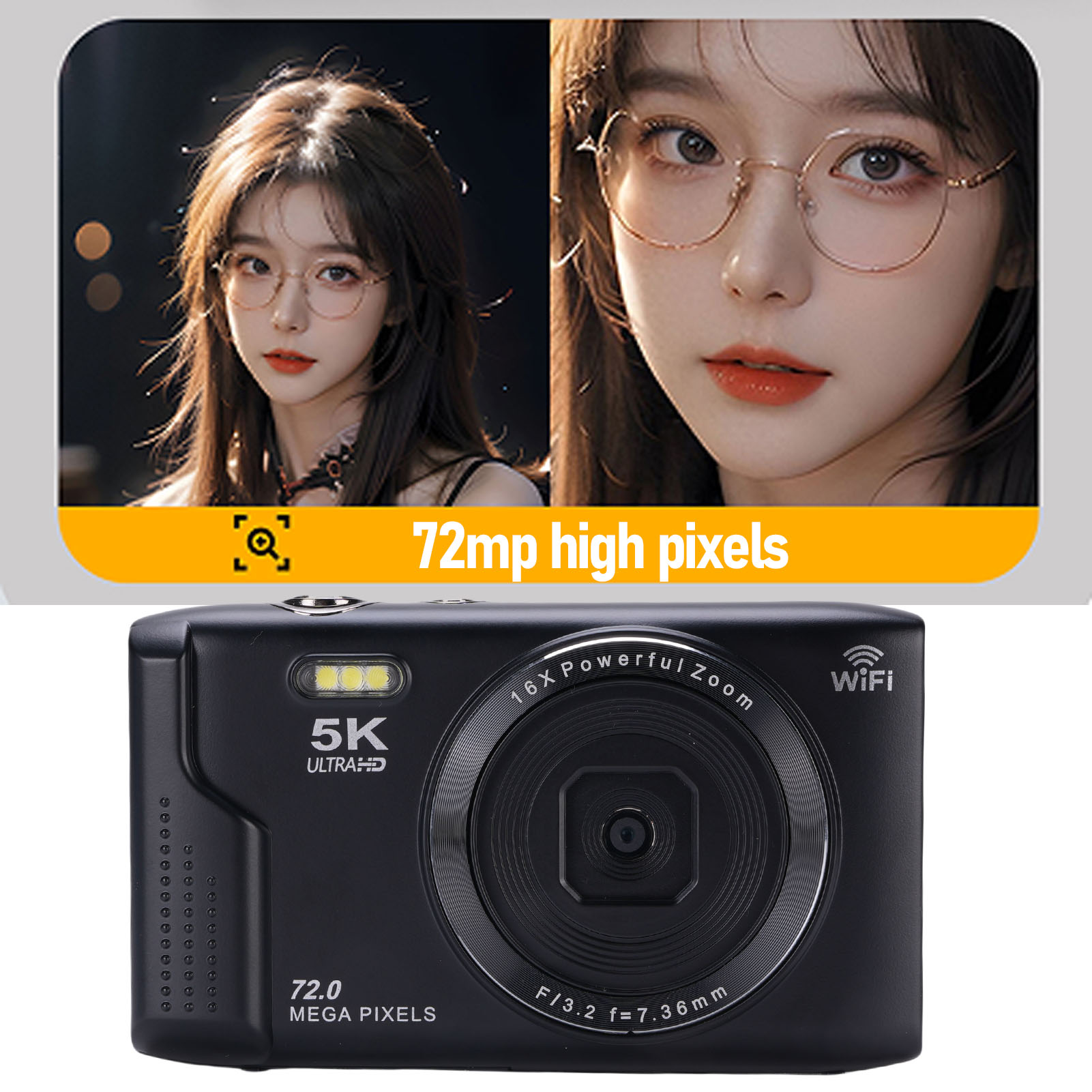 5K Digital Camera 72MP 16X Zoo - Lighting In Photography For Beginners recension och pris