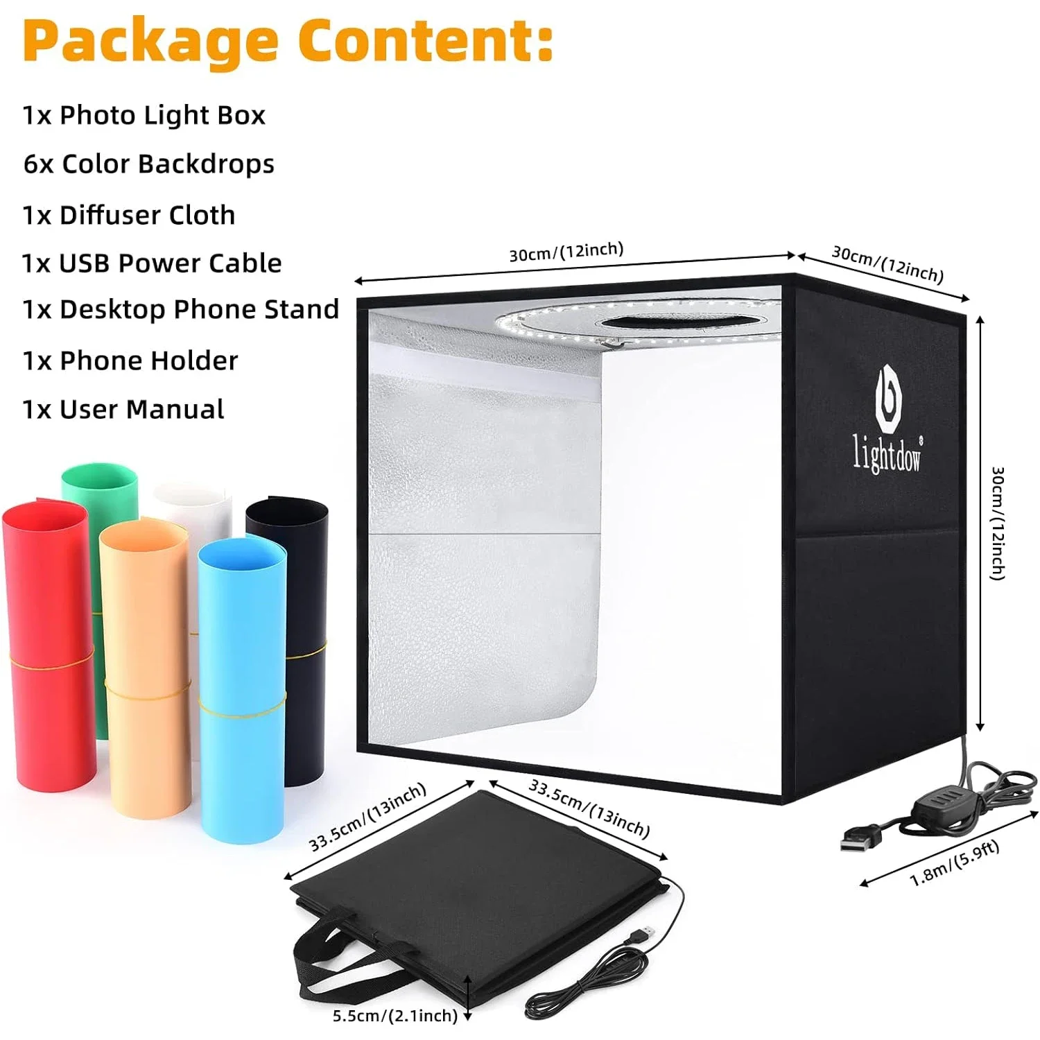 Lightdow Dimmable Photo Box LE - Photography Lighting And Background recension och pris